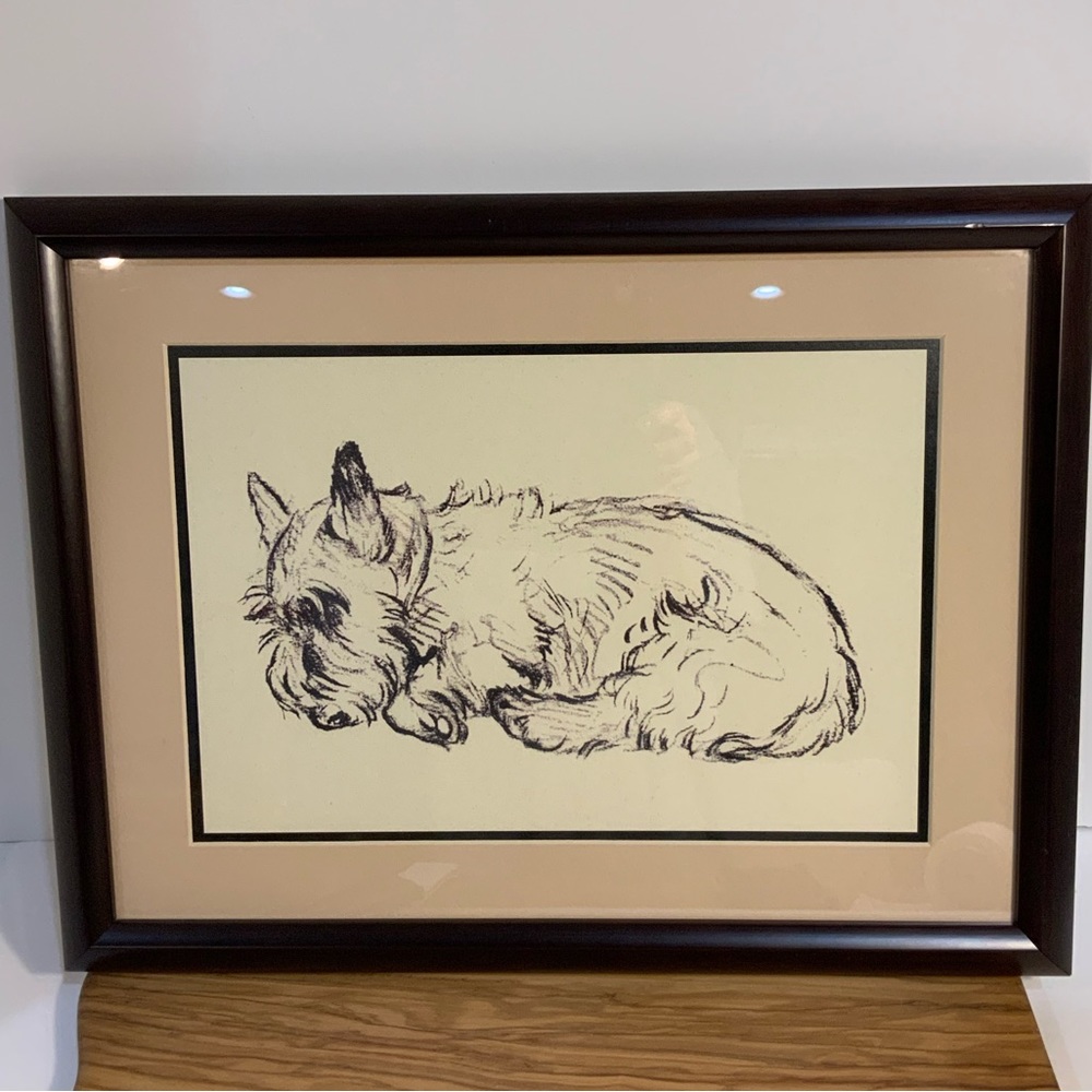 Canine Art - Charcoal sketch Reproduction.
